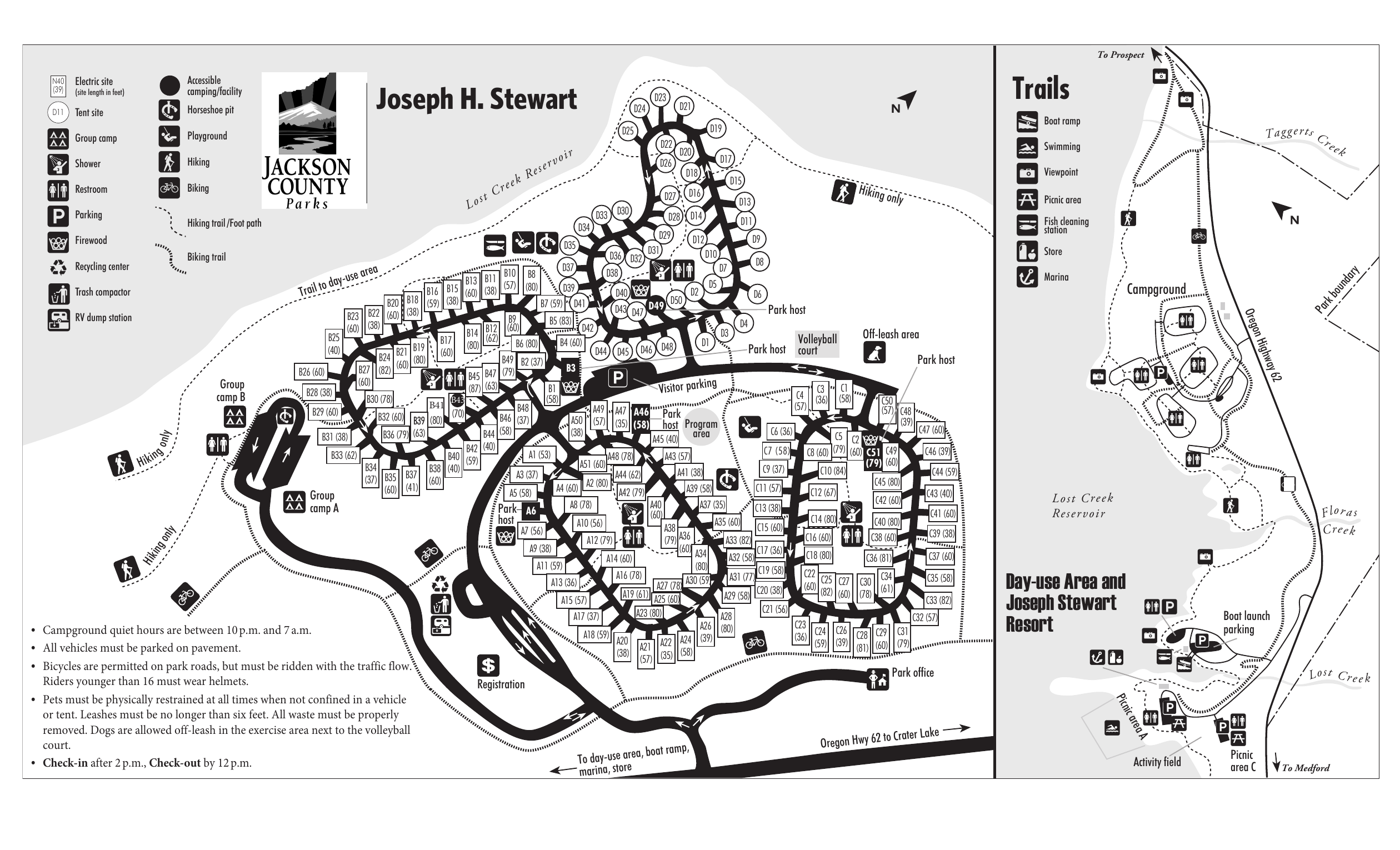 Official Joseph H Stewart County Park campground map